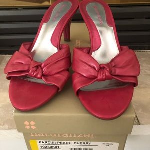 NATURALIZER PARDINI PEARL Sandals in Cherry, Women’s Size 7 EUC